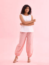 Load image into Gallery viewer, Go Colors Baby Pink Cotton Cambric Lace Salwar
