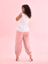 Load image into Gallery viewer, Go Colors Baby Pink Cotton Cambric Lace Salwar
