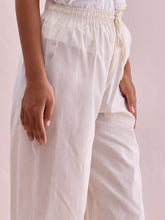 Load image into Gallery viewer, Go Colors Cream Cotton Cambric Lace Salwar
