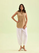 Load image into Gallery viewer, Go Colors White Cotton Cambric Lace Salwar
