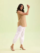 Load image into Gallery viewer, Go Colors White Cotton Cambric Lace Salwar
