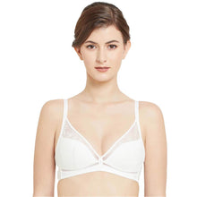 Load image into Gallery viewer, Wacoal Looping Padded Non-wired  3/4th Cup Everyday Wear Medium coverage Lace Bra - Ivory LSF100
