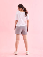 Load image into Gallery viewer, Go Colors Ebony Grey Cotton Stretch Casual Shorts

