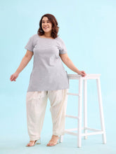 Load image into Gallery viewer, Go Colors Cream Cotton Salwar
