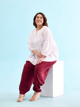 Load image into Gallery viewer, Go Colors Maroon Cotton Salwar
