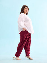 Load image into Gallery viewer, Go Colors Maroon Cotton Salwar
