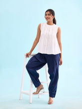 Load image into Gallery viewer, Go Colors Navy Cotton Salwar
