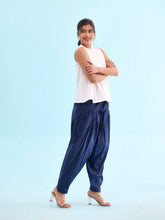 Load image into Gallery viewer, Go Colors Navy Cotton Salwar

