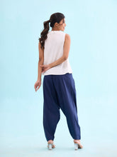 Load image into Gallery viewer, Go Colors Navy Cotton Salwar
