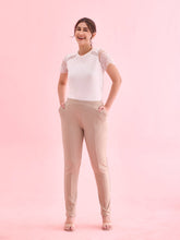 Load image into Gallery viewer, Go Colors Beige Roma Ponte Pants
