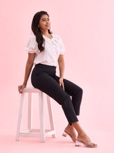 Load image into Gallery viewer, Go Colors Black Roma Stripes Formal Pant
