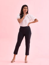 Load image into Gallery viewer, Go Colors Black Roma Stripes Formal Pant
