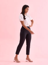 Load image into Gallery viewer, Go Colors Black Roma Stripes Formal Pant
