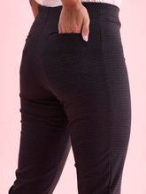 Load image into Gallery viewer, Go Colors Black Roma Stripes Formal Pant
