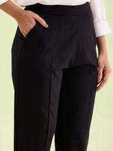 Load image into Gallery viewer, Go Colors Black Roma Ponte Pants
