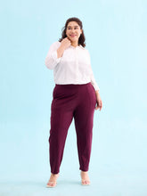 Load image into Gallery viewer, Go Colors Bright Maroon Roma Ponte Pants
