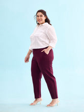 Load image into Gallery viewer, Go Colors Bright Maroon Roma Ponte Pants
