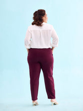 Load image into Gallery viewer, Go Colors Bright Maroon Roma Ponte Pants
