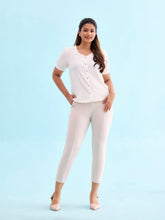 Load image into Gallery viewer, Go Colors Cream Roma Ponte Pants

