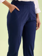 Load image into Gallery viewer, Go Colors Navy Roma Ponte Pants
