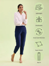 Load image into Gallery viewer, Go Colors Navy Roma Ponte Pants
