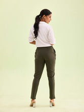 Load image into Gallery viewer, Go Colors Olive Green Roma Ponte Pants
