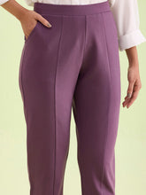 Load image into Gallery viewer, Go Colors Purple Roma Ponte Pants
