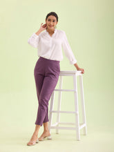 Load image into Gallery viewer, Go Colors Purple Roma Ponte Pants
