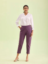 Load image into Gallery viewer, Go Colors Purple Roma Ponte Pants
