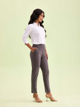 Load image into Gallery viewer, Go Colors Silver Grey Roma Ponte Pants
