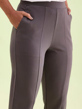 Load image into Gallery viewer, Go Colors Silver Grey Roma Ponte Pants
