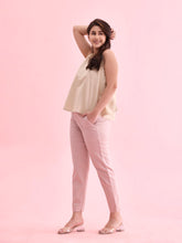 Load image into Gallery viewer, Go Colors Baby Pink Woven Cotton Stretch Chino Pants
