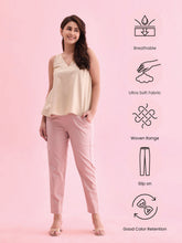 Load image into Gallery viewer, Go Colors Baby Pink Woven Cotton Stretch Chino Pants
