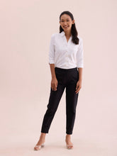 Load image into Gallery viewer, Go Colors Black Woven Cotton Stretch Chino Pants
