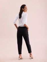 Load image into Gallery viewer, Go Colors Black Woven Cotton Stretch Chino Pants
