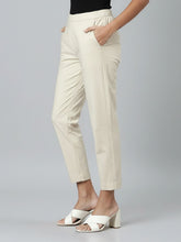 Load image into Gallery viewer, Go Colors Cream Woven Cotton Stretch Chino Pants
