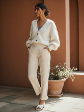 Load image into Gallery viewer, Go Colors Cream Woven Cotton Stretch Chino Pants
