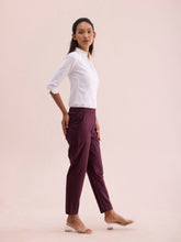 Load image into Gallery viewer, Go Colors Dark Wine Woven Cotton Stretch Chino Pants
