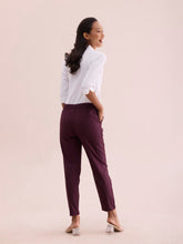Load image into Gallery viewer, Go Colors Dark Wine Woven Cotton Stretch Chino Pants
