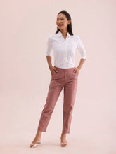 Load image into Gallery viewer, Go Colors Dusty Pink Woven Cotton Stretch Chino Pants
