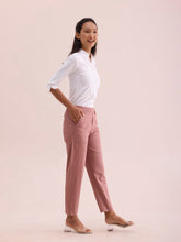 Load image into Gallery viewer, Go Colors Dusty Pink Woven Cotton Stretch Chino Pants

