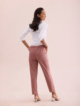 Load image into Gallery viewer, Go Colors Dusty Pink Woven Cotton Stretch Chino Pants
