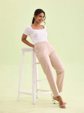 Load image into Gallery viewer, Go Colors Khaki Woven Cotton Stretch Chino Pants
