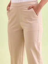 Load image into Gallery viewer, Go Colors Khaki Woven Cotton Stretch Chino Pants
