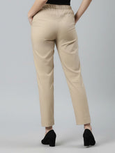 Load image into Gallery viewer, Go Colors Light Beige Woven Cotton Stretch Chino Pants
