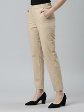 Load image into Gallery viewer, Go Colors Light Beige Woven Cotton Stretch Chino Pants
