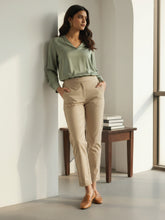 Load image into Gallery viewer, Go Colors Light Beige Woven Cotton Stretch Chino Pants
