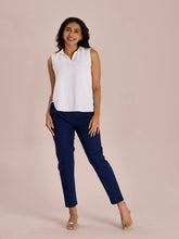 Load image into Gallery viewer, Go Colors Navy Woven Cotton Stretch Chino Pants
