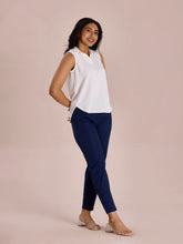 Load image into Gallery viewer, Go Colors Navy Woven Cotton Stretch Chino Pants
