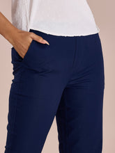 Load image into Gallery viewer, Go Colors Navy Woven Cotton Stretch Chino Pants
